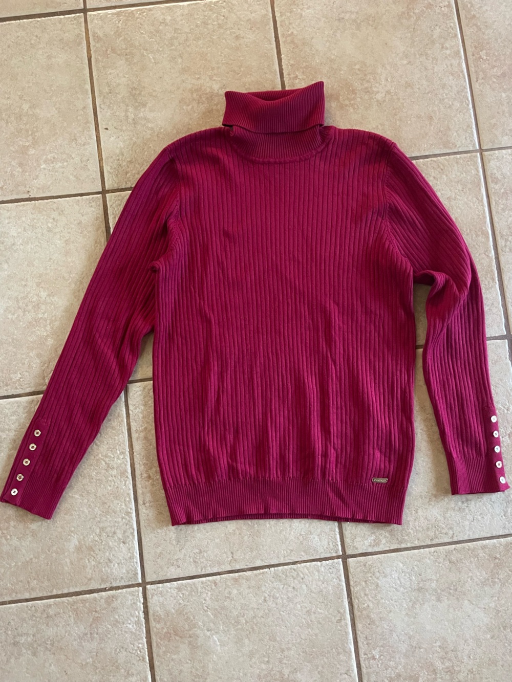 Calvin Klein Ribbed Long-Sleeve Turtleneck Sweater